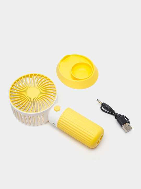 Mini qo'l ventilyatori, USB quvvatlash va stendli ish stoli konditsioneri, 2 tasi 1 da - 