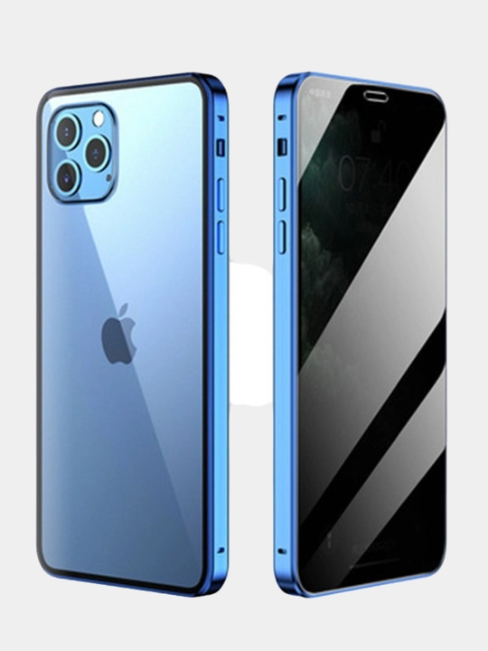 G'ilof iPhone13/14/15 Pro Max uchun, аnti-peep qoplamali, ikki tomonlama magnit - 