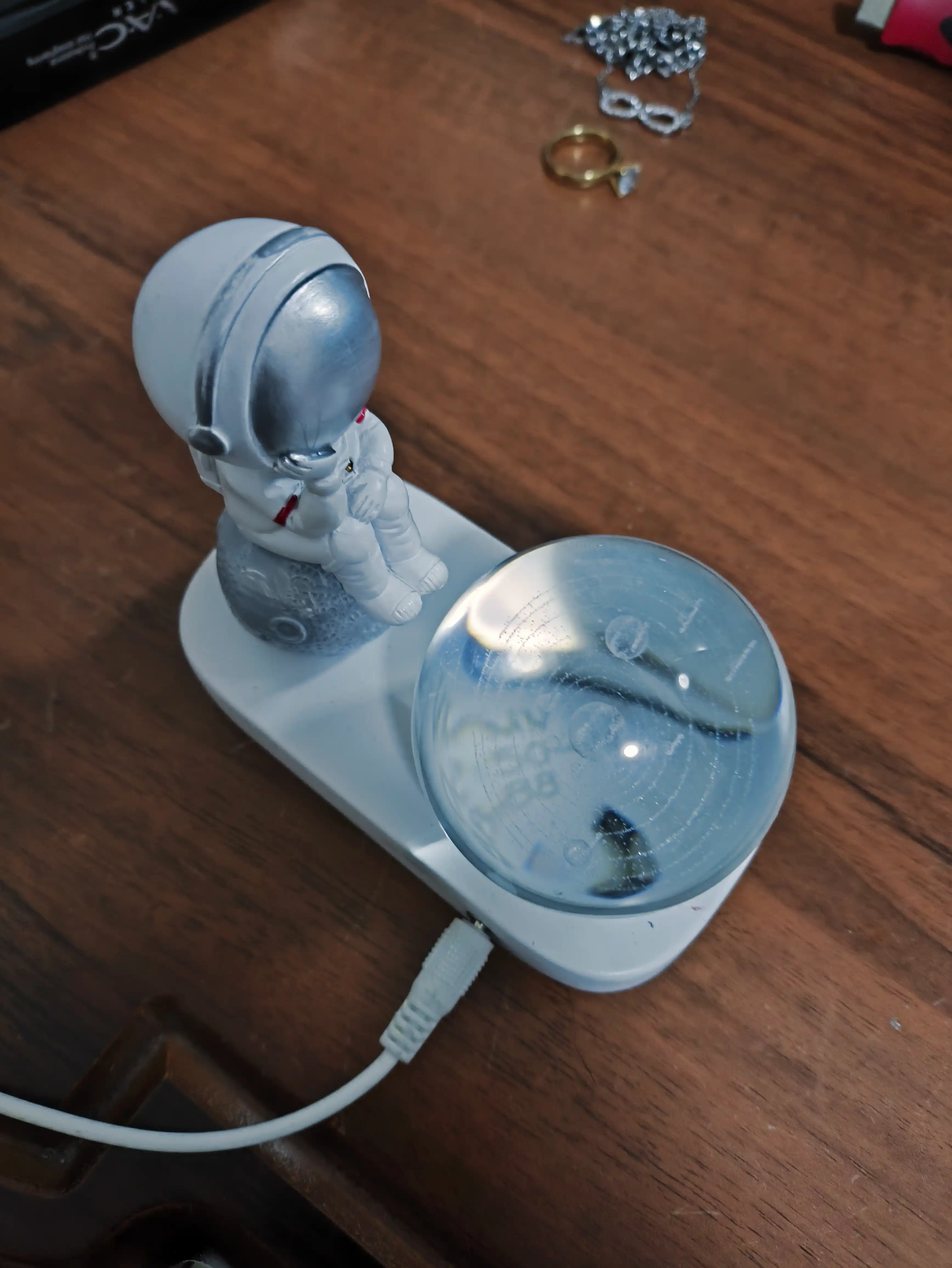Ночник Космонавт и хрустальный шар, USB