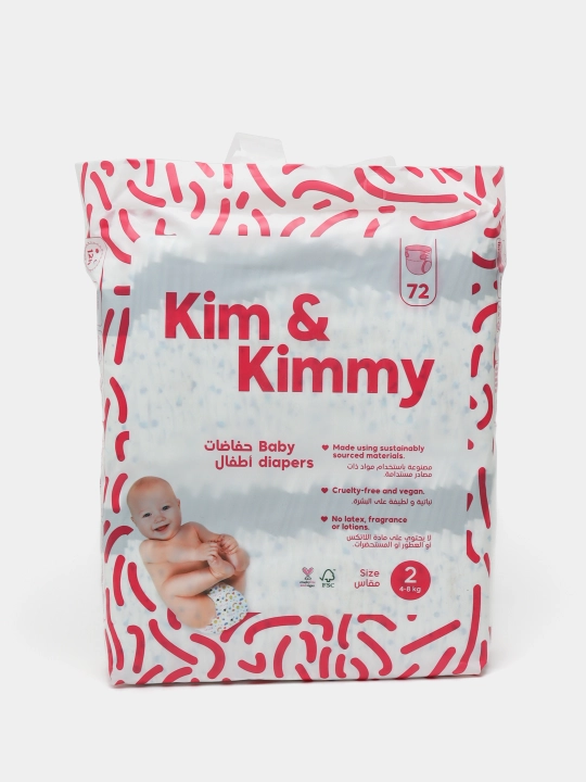 Подгузники Kim&Kimmy, размер 2, 4-8 кг, 72 шт