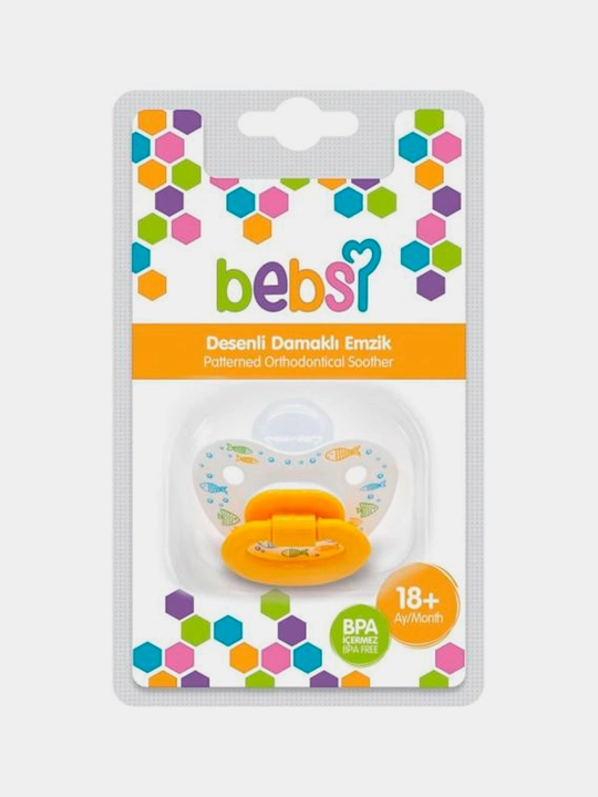 Детская соска-пустышка для малышей Bebsi Wb259, с рисунком, 18+м, №3, 1 шт