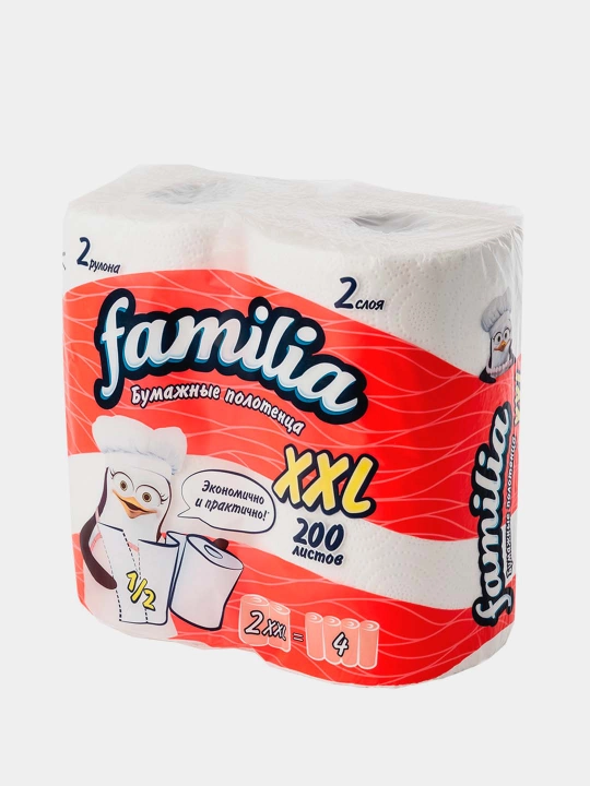 Бумажные полотенца Familia XXL, 2 слоя 2 рулона - 
