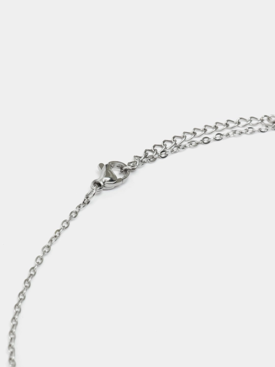 Цепочка Stainless Steel, с узором в виде блестящих камней