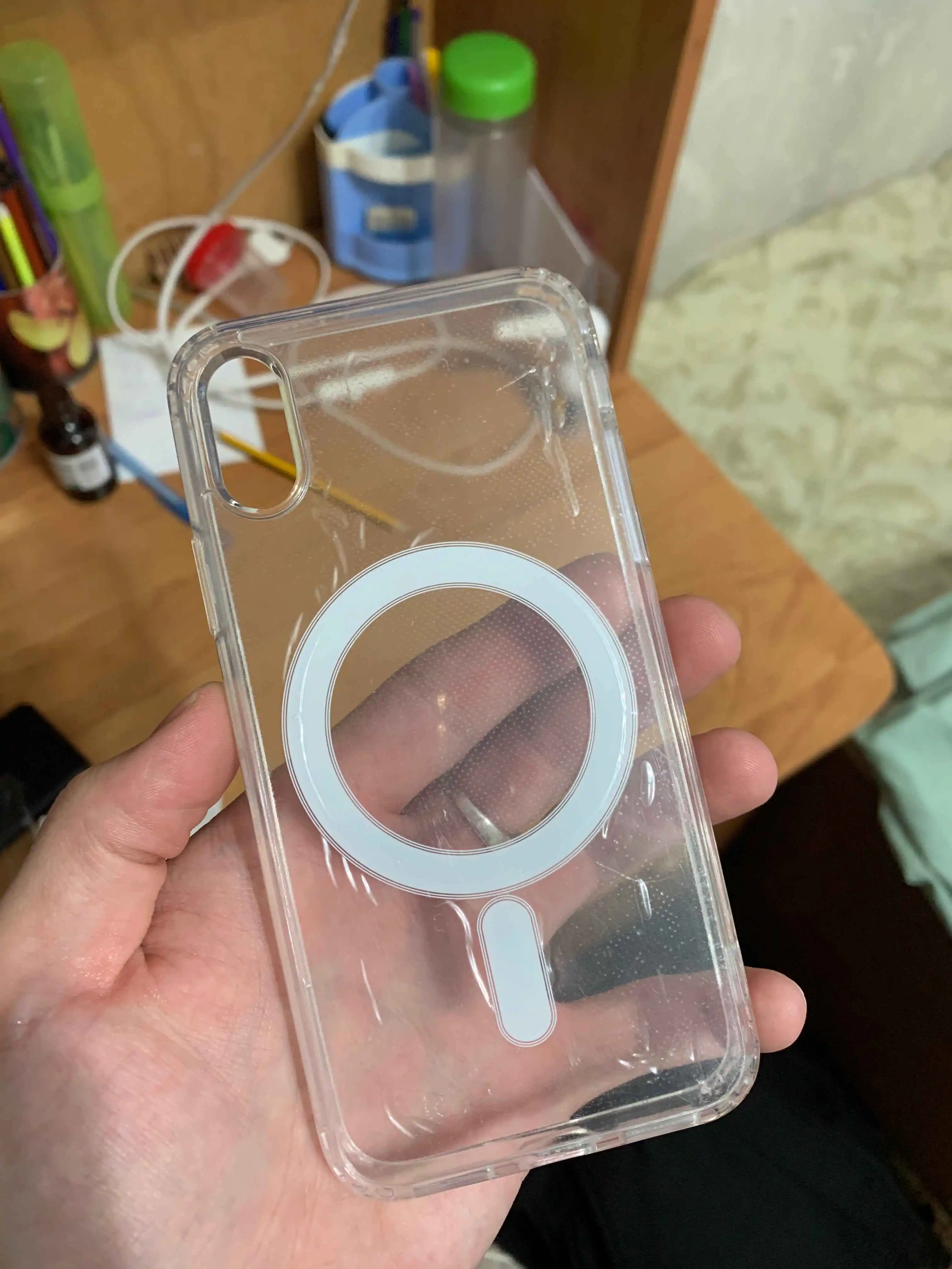Chexol MagSafe iPhone 7, 8, X, 11, 12, 13, 14, 15,16,17,Pro,Max,mini uchun,shaffof,silikon