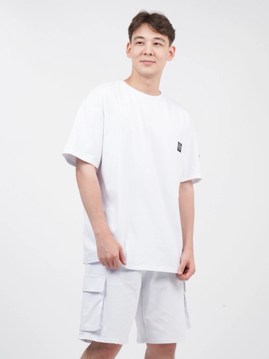 Oversize футболка унисекс, мужская/женская — с принтом, для спорта и прогулок