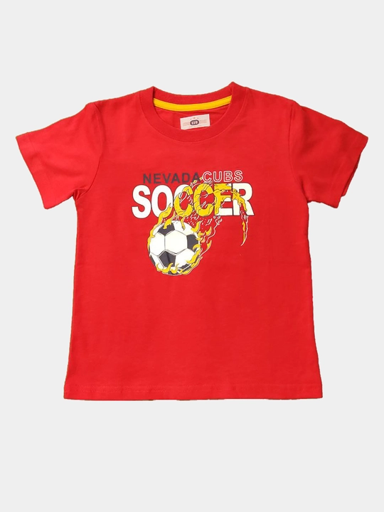 O'g'il bolalar uchun futbolka, qizil, ko'k - 