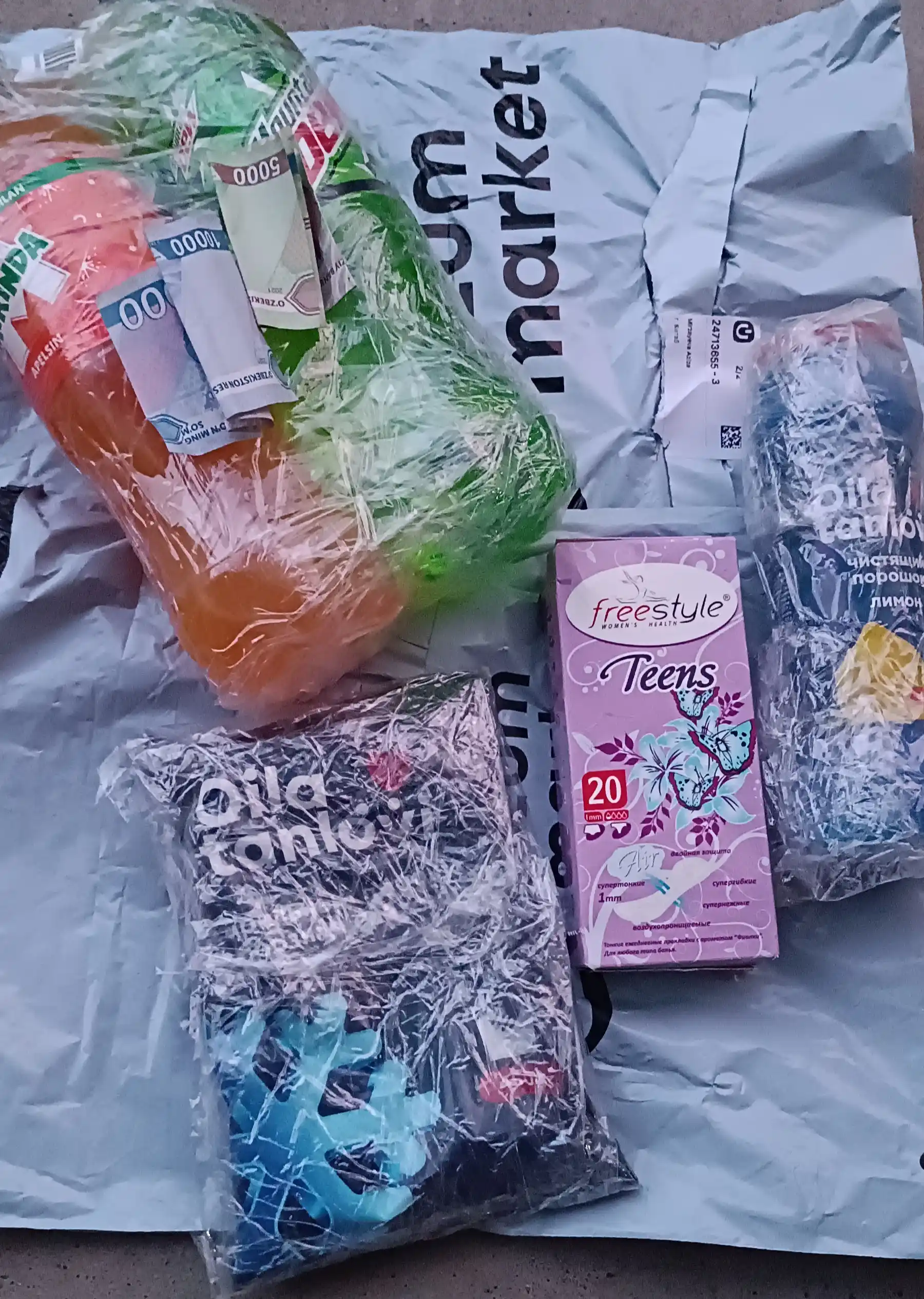 Kundalik ayollar gigiyenik tagligi Free Style Teens, binafsha hidi bilan, 20 dona
