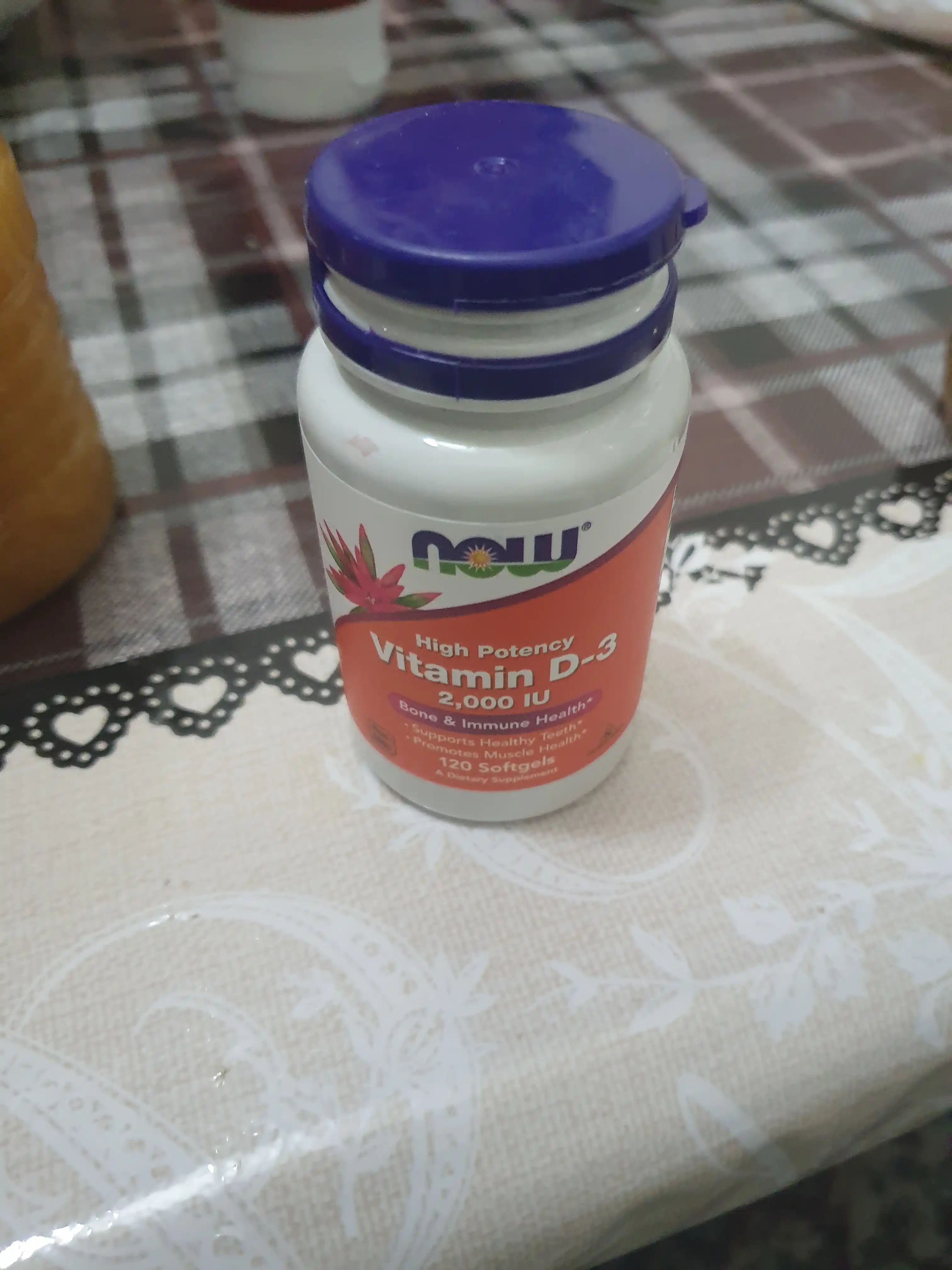Vitaminlar D3 Now Foods, 2000 IU, 50 mkg, 120 kapsula