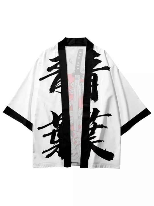 Kimono Haori ko'ylagi, uniseks, sharqona uslubda, turli bosma bilan