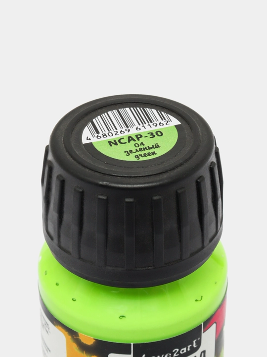 Bezatish uchun akril bo'yoq "Love2art", neonli, 30 ml, 04 yashil NCAP-30 q0000040195