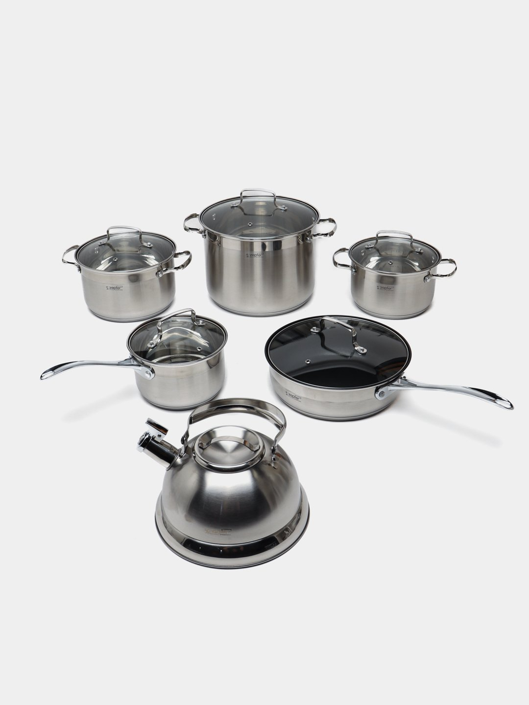 Набор кухонной посуды, сковорода, кастрюли, чайник, 6 предметов купить ...