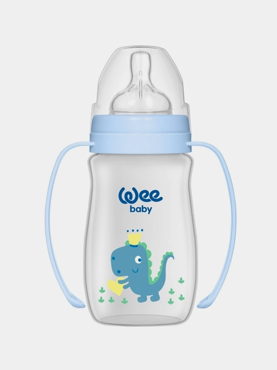 Детская бутылка для кормления Weebaby Classic, с ручками, 250 мл