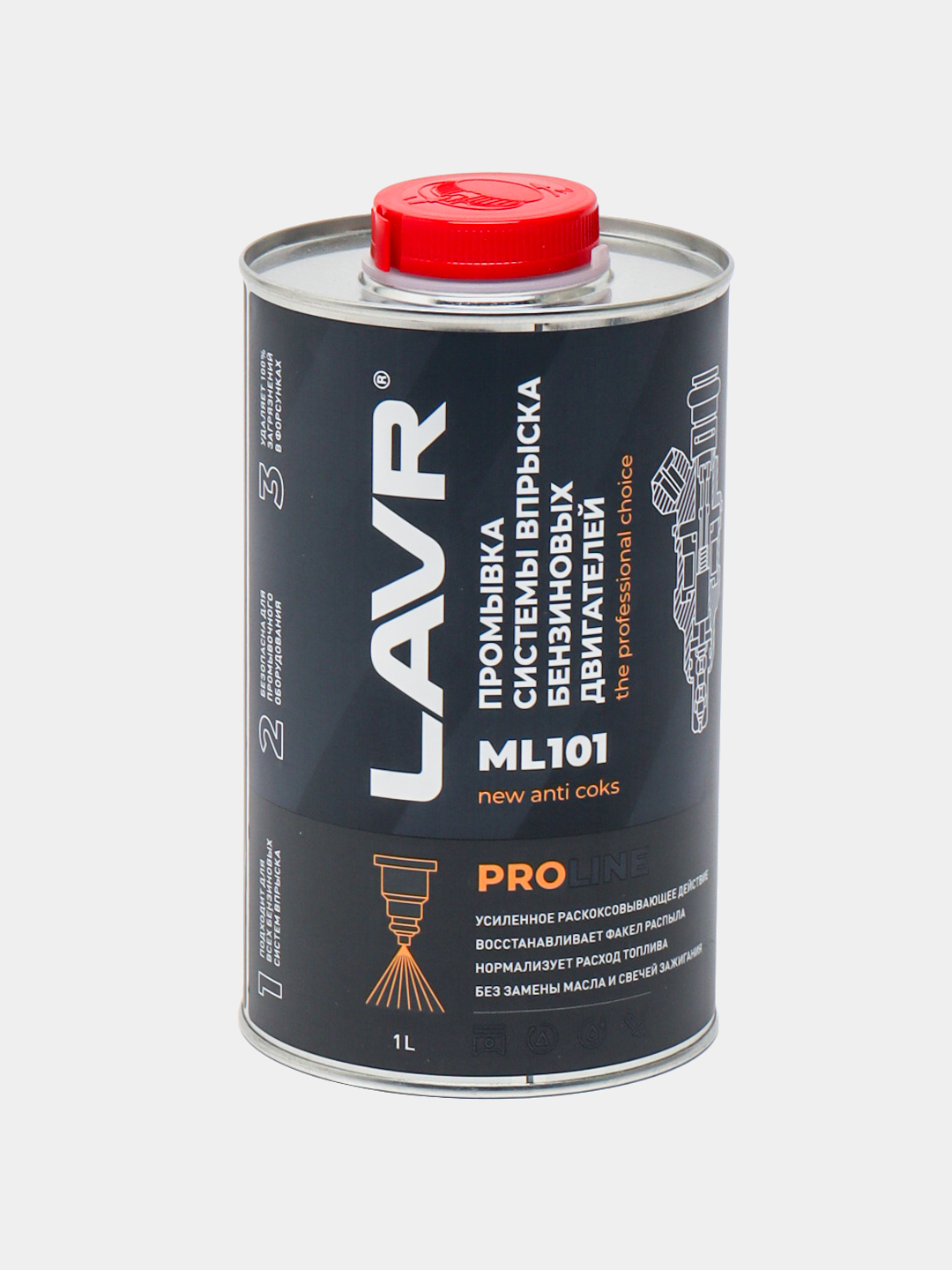 Lavr proline ML101, 1 litr / Ln2000 benzinli dvigatellarni quyish tizimlarini yuvish