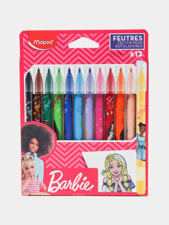 Flomasterlar Barbie X12, karton quti, Maped 845418 q0000050797 - 