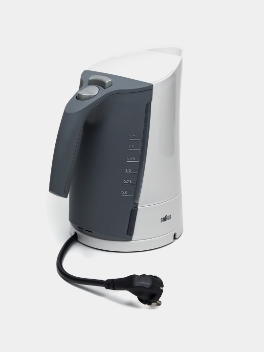 Braun WK500 elektr choynak, 1,7 l, 3000 Vt, yechiladigan filtr, avtomatik o‘chirish