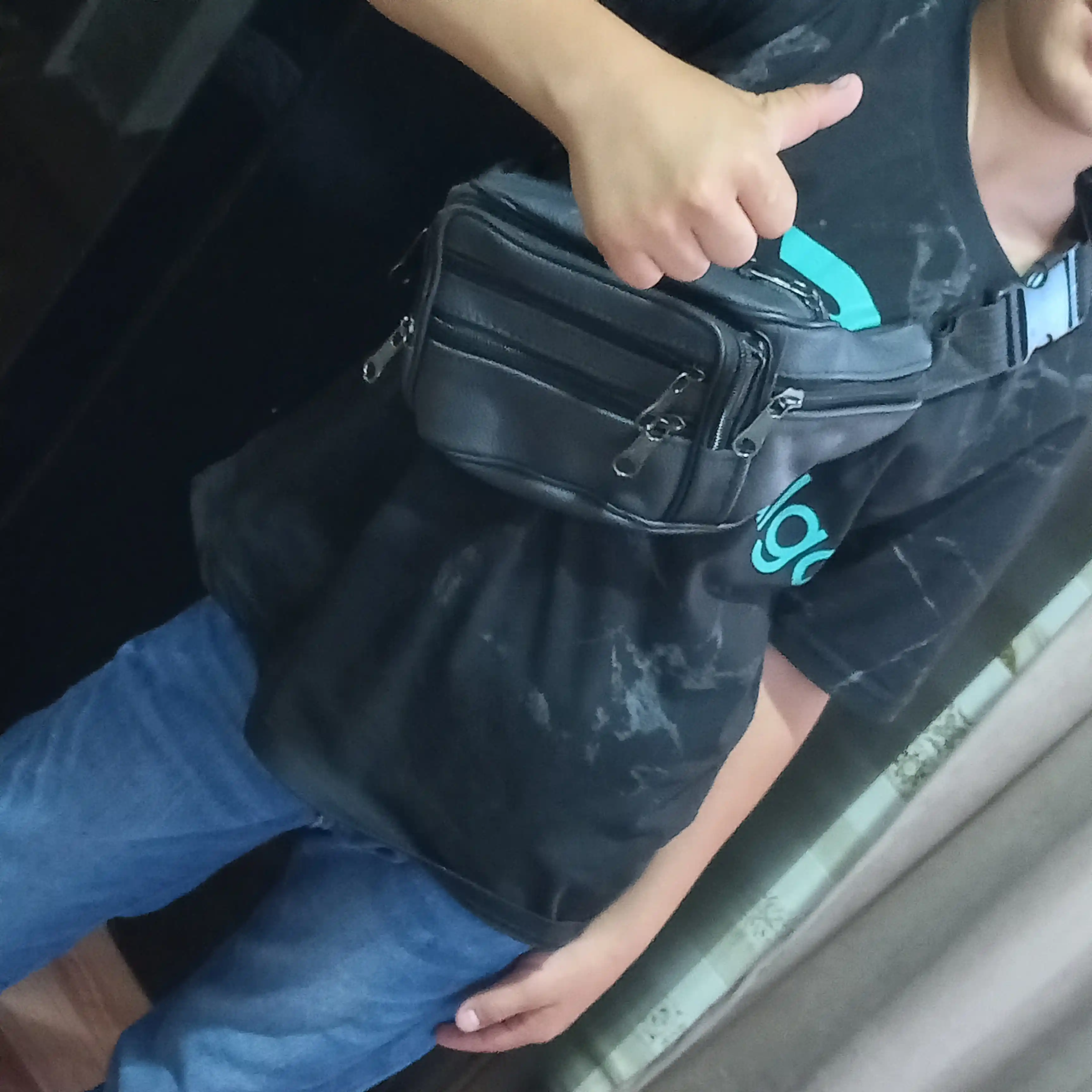 Erkaklar uchun belbog'li sumka, ko'p funksiyali, eko charm