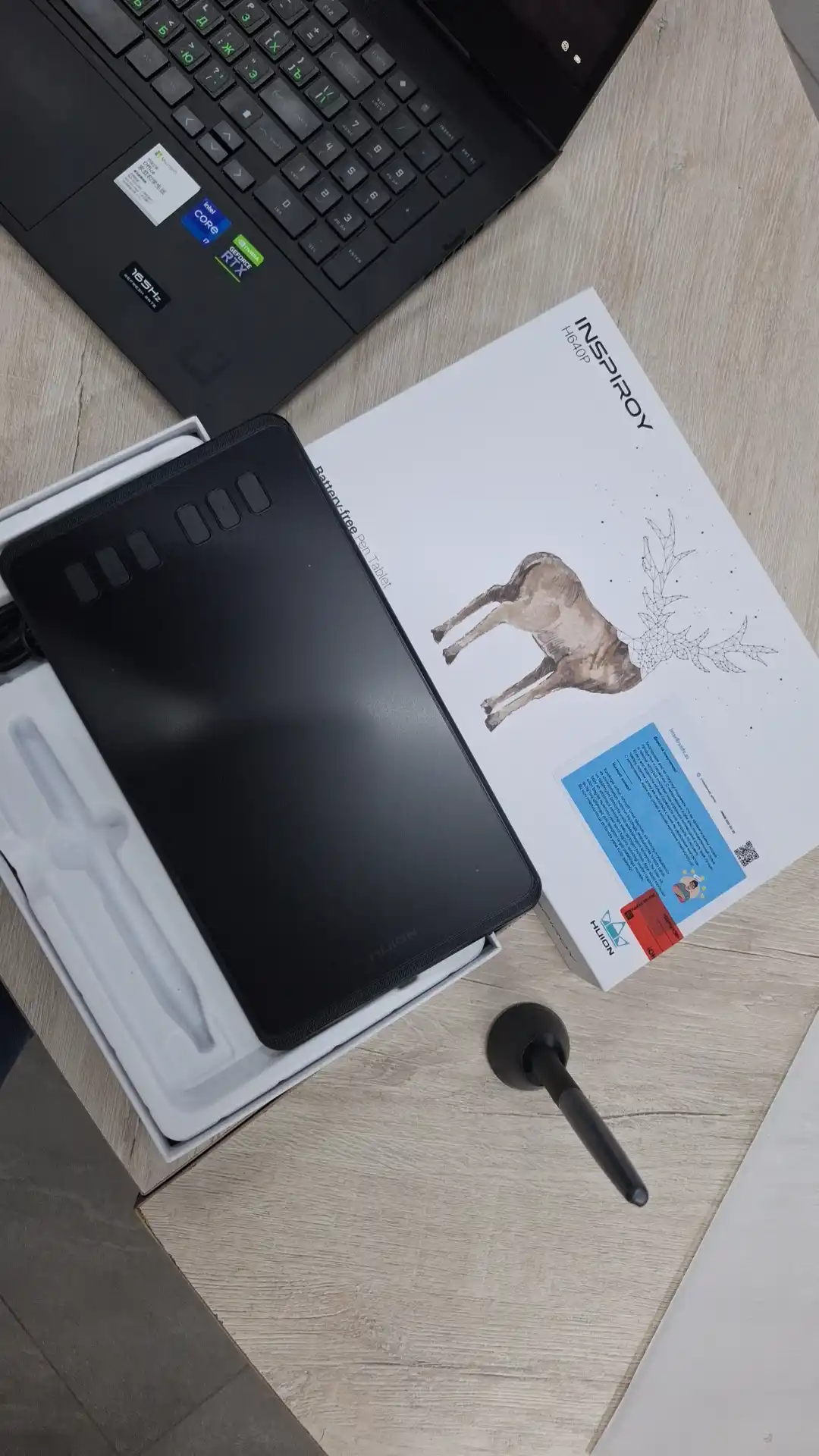Графический планшет Huion H640P, USB, черный, H640PHUION