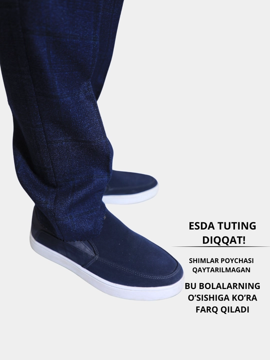 Klassik kostyum o'g'il bolaga, maktab, indigo rang, kurtka va shim