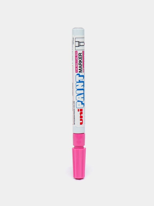 Маркер UNIBALL PAINT MARKER 0.8-1.2 Marking Pen White PX-21 Pink q0000020436 - 