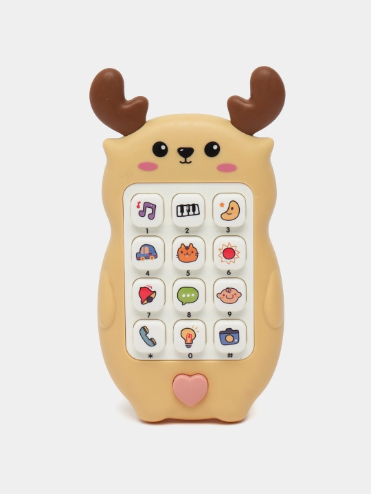 Игрушечный телефон с музыкой, развивающий, детский