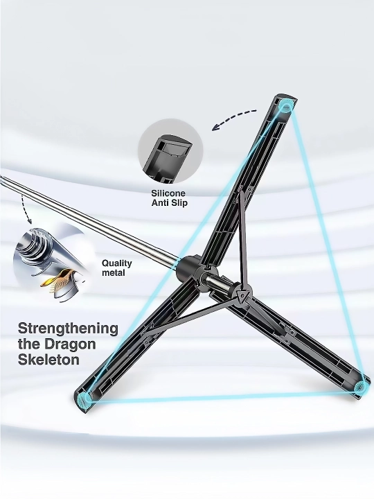 Tripod stendi, selfi tayoqchasi + LED chiroq, jonli efir uchun, 200 sm