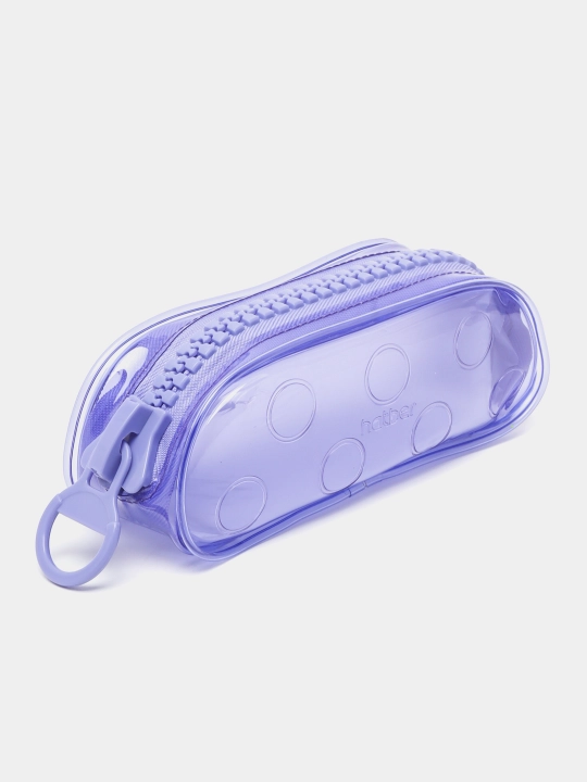 Qalam qutisi Hatber 20,5 * 7 * 8 sm, ZIPPER-Lavanda fermuarli, PVC NPn 45198 q0000020482