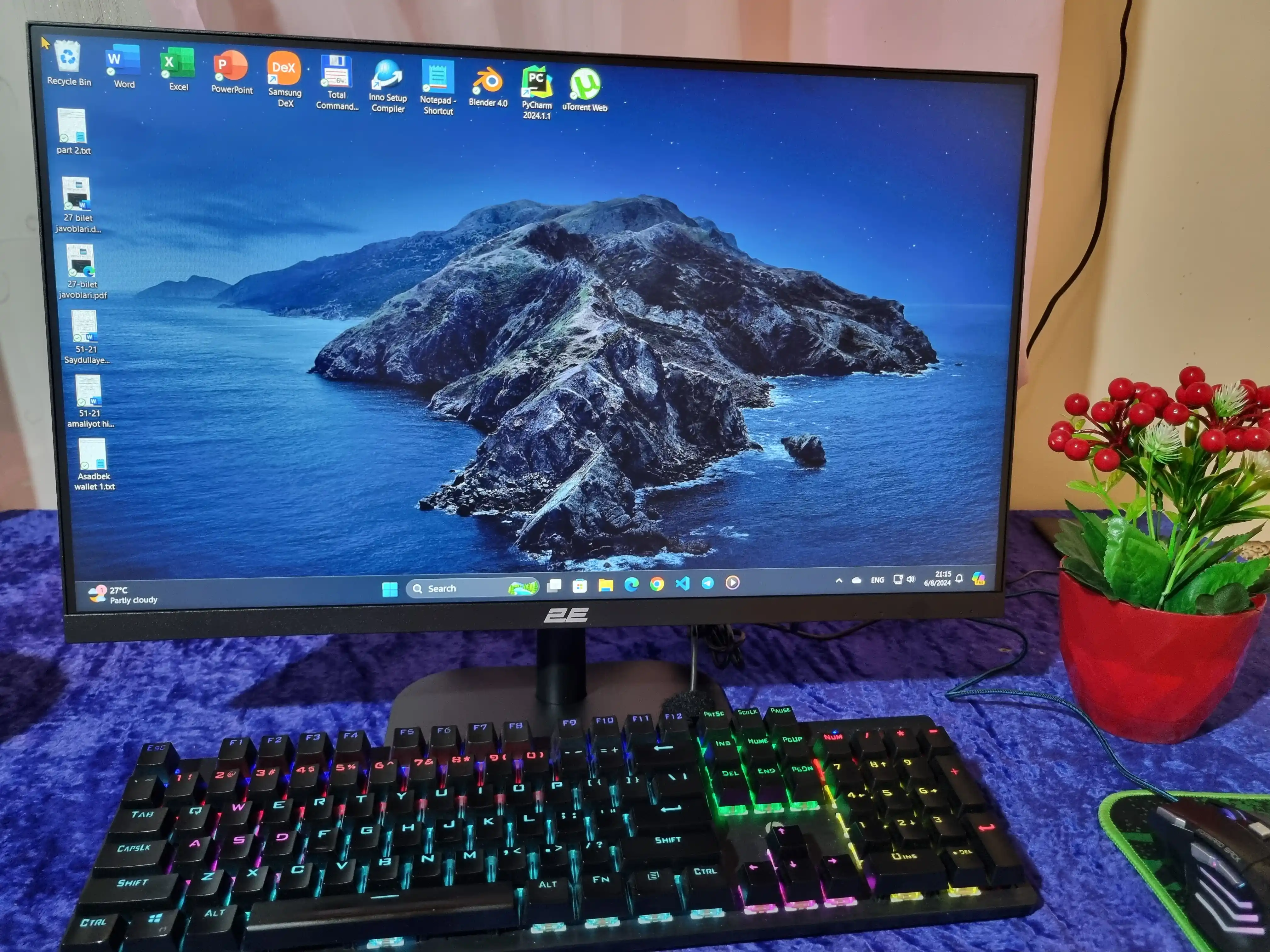 Игровой монитор 2E GAMING G2423B, FHD с разрешением 1920x1080, 165 Гц, 23,8" IPS матрица