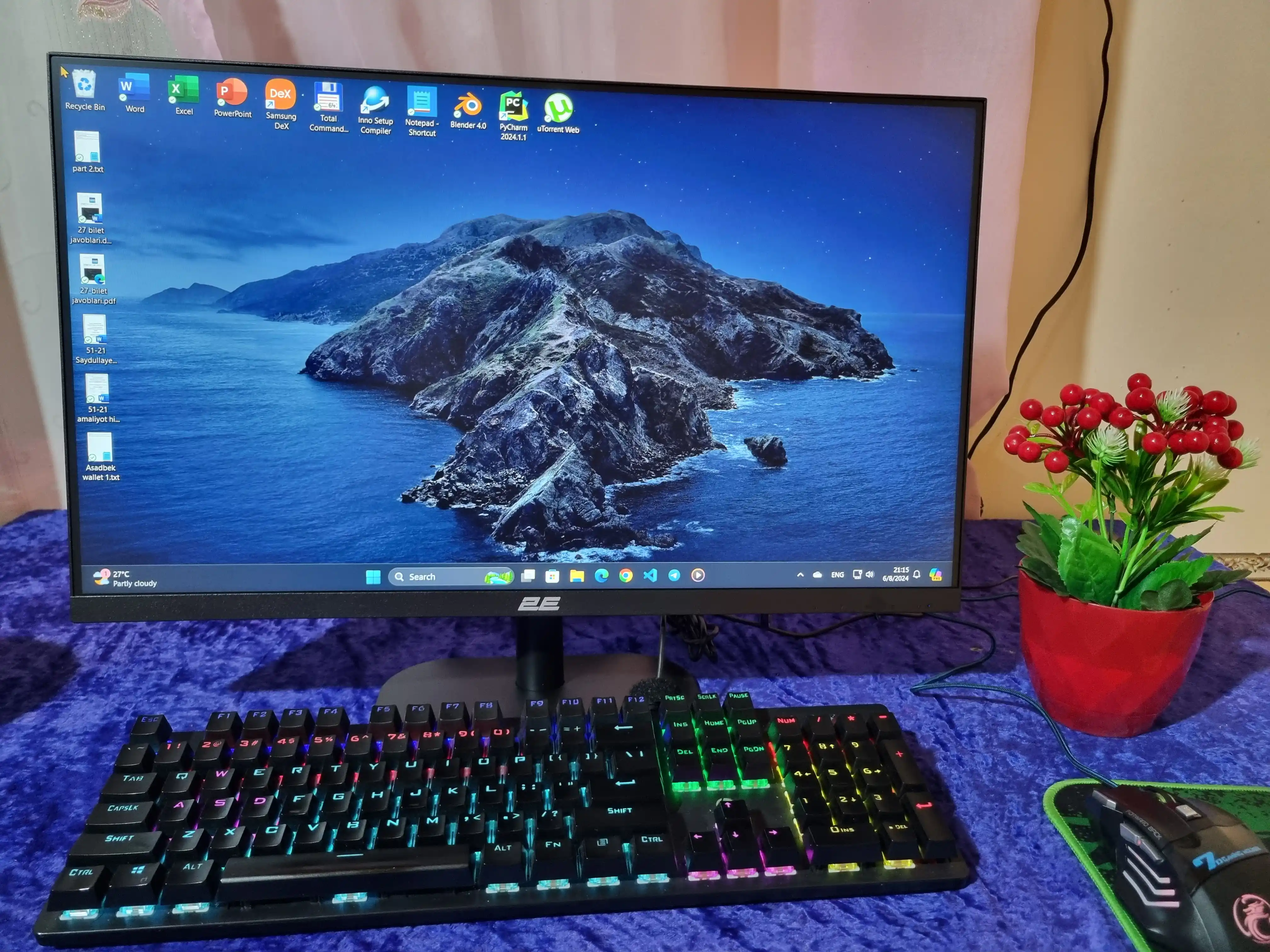 Игровой монитор 2E GAMING G2423B, FHD с разрешением 1920x1080, 165 Гц, 23,8" IPS матрица