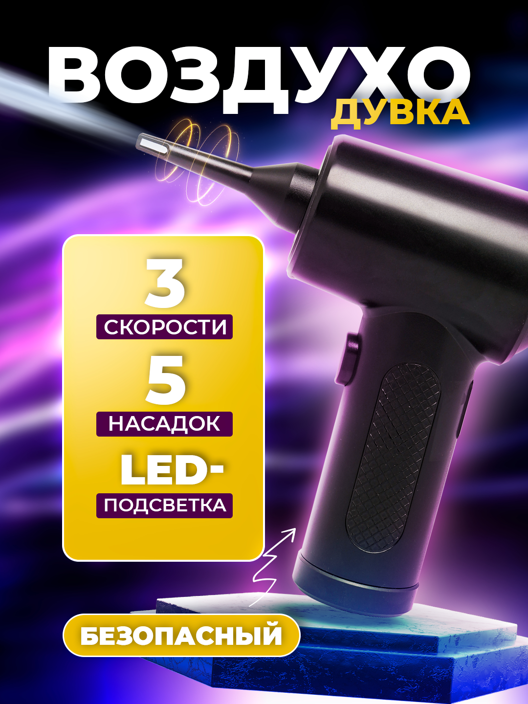 Воздуходувка беспроводная ,выдуватель пыли,портативная продувка от пыли ...