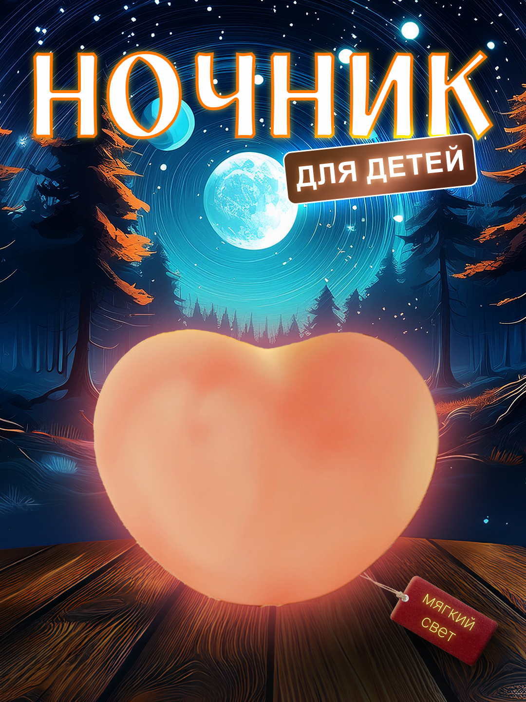 Bolalar uchun simsiz tungi chiroq, ayiqcha, quyon - 