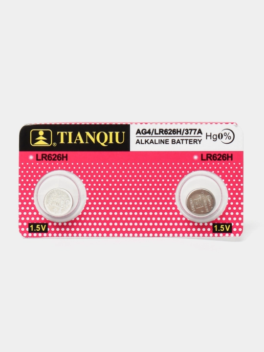 Батарейка для часов TIANQIU LR626SH, 377, AG4, 2 шт