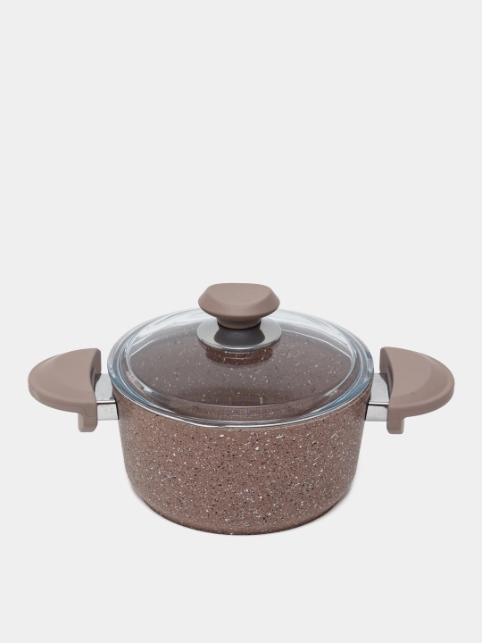 Granitdan yasalgan kuyishga qarshi qozon, O.M.S 3110 qopqoqli