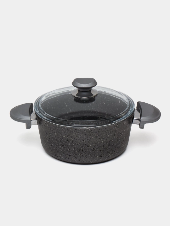 Granitdan yasalgan kuyishga qarshi qozon, O.M.S 3110 qopqoqli