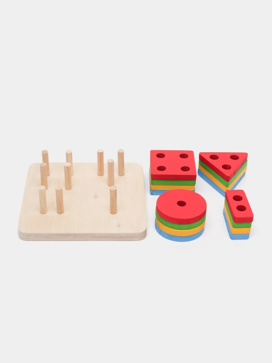 Yog'ochdan yasalgan o'yinchoqlar, mayda qo'l motorikasi uchun