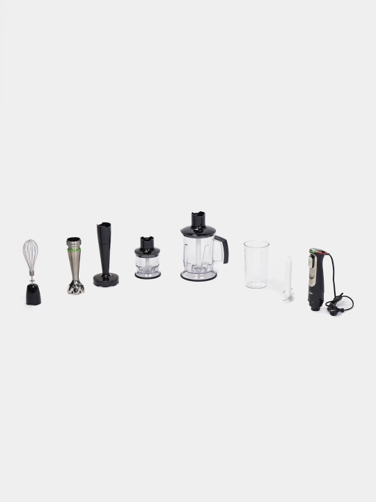Braun MQ9187XLI MultiQuick 9 qo‘l blenderi, 1200 Vt, nasadkalar va venchik bilan