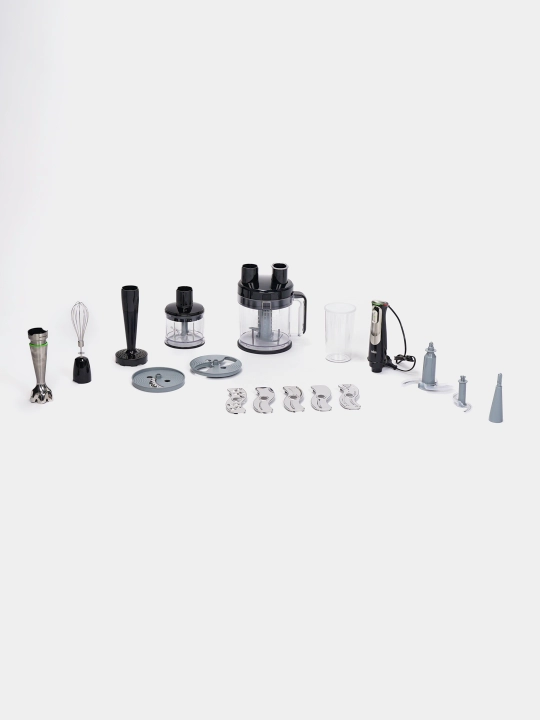 Braun MQ9187XLI MultiQuick 9 qo‘l blenderi, 1200 Vt, nasadkalar va venchik bilan