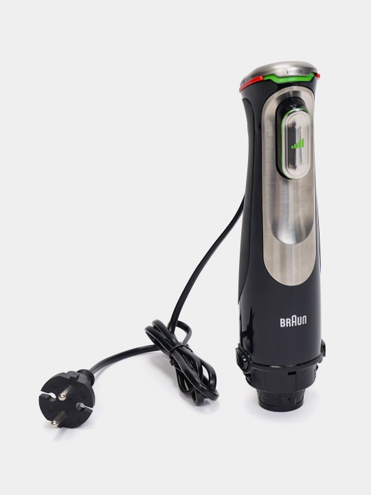 Braun MQ9187XLI MultiQuick 9 qo‘l blenderi, 1200 Vt, nasadkalar va venchik bilan