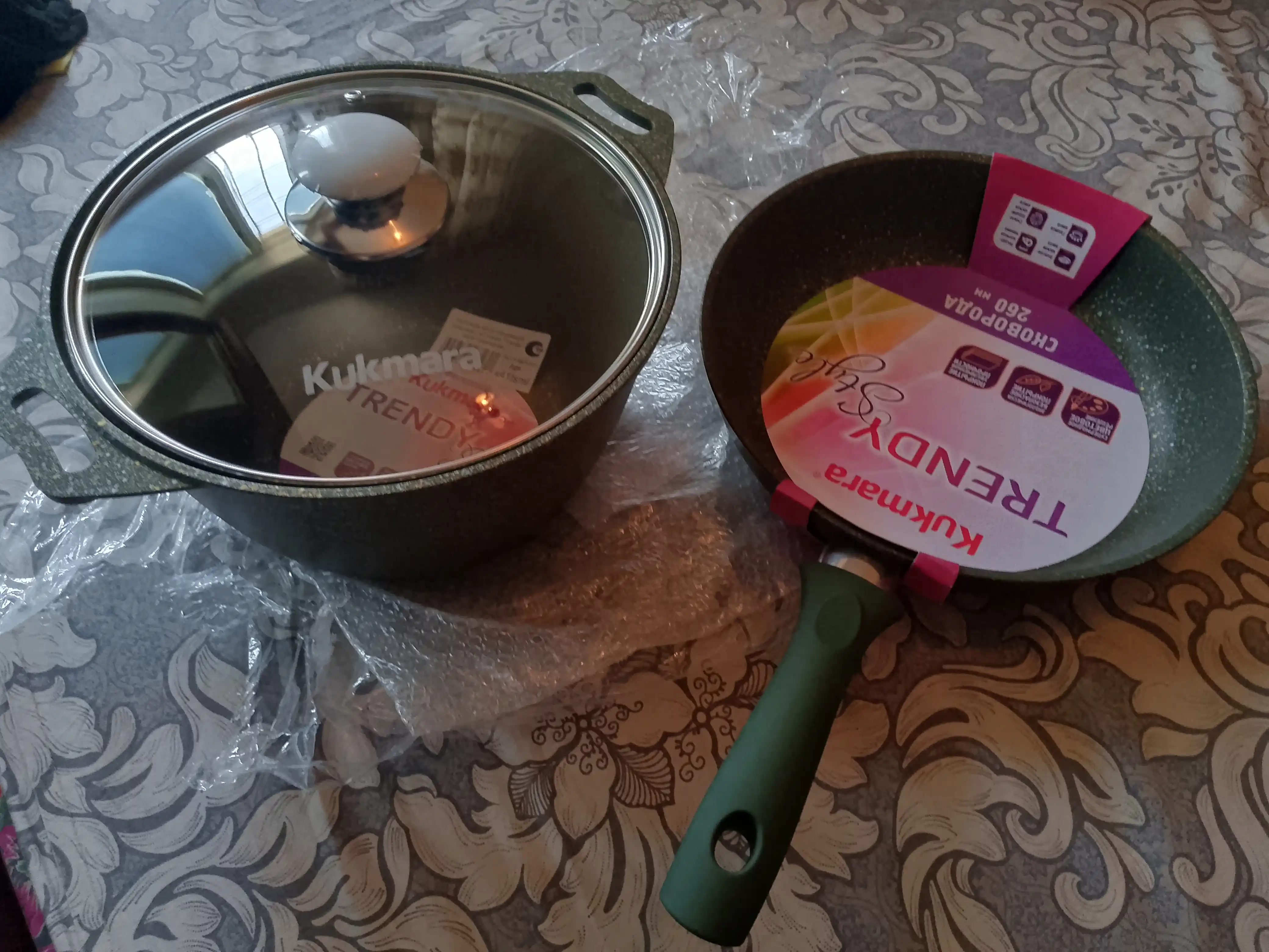 Kastryulka Kukmara Trendy style shisha qopqoq bilan
