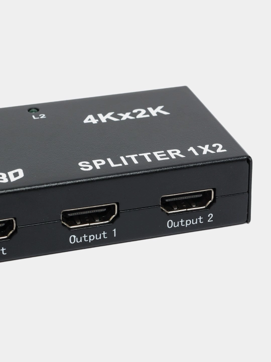 HDMI splitter 1x2, bittani ikkita qurilmaga ajratuvchi, 1080P, 2K, 4K