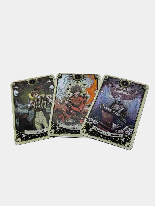 Manga Tarot, 85 ta karta, laminatsiyalangan, o‘rgatuvchi, folbin, klassik kartalar