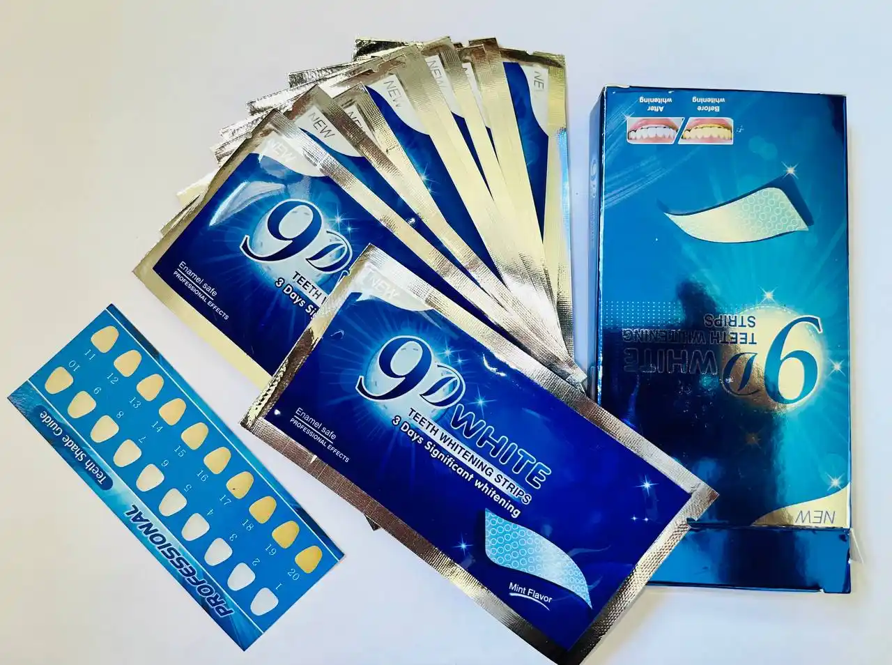 Отбеливающие полоски для зубов, 9D WHITE, полоски для отбеливания