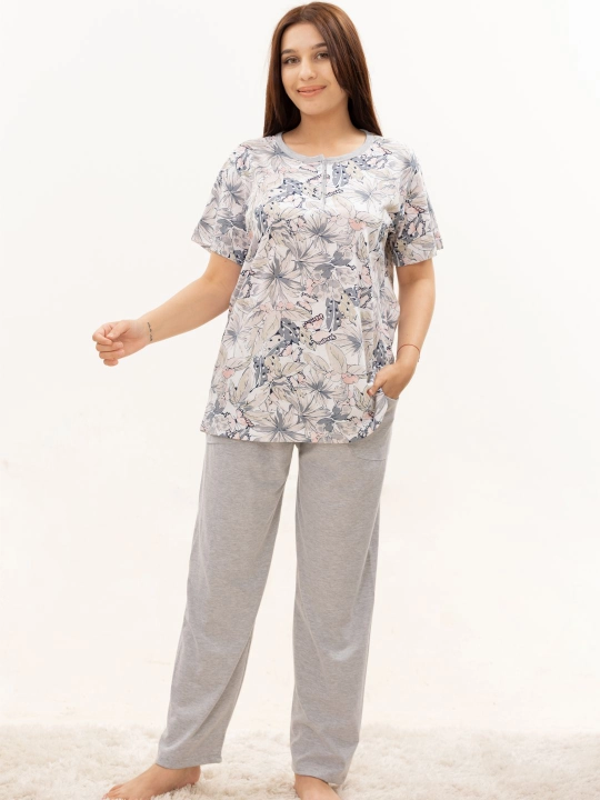 Uy kiyimi, pijama, kalta yengli