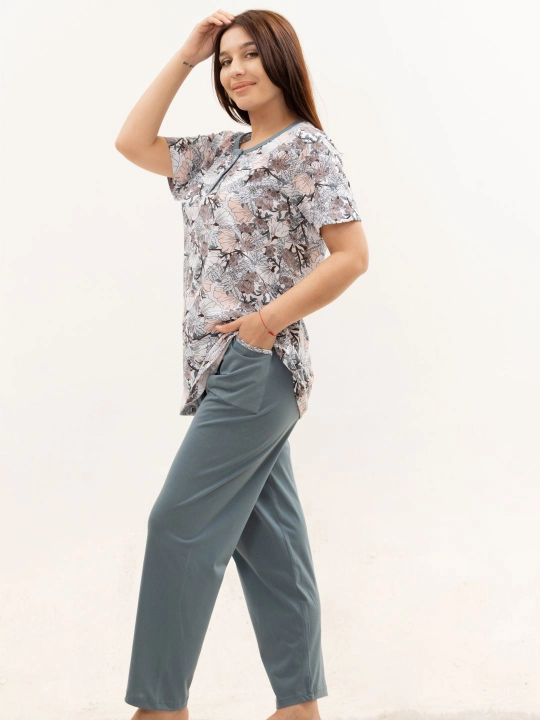 Uy kiyimi, pijama, kalta yengli