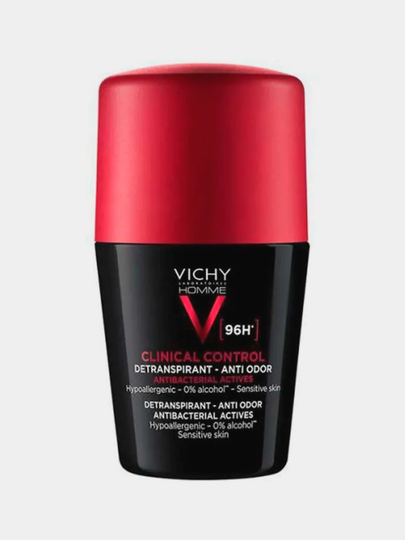 Дезодорант-антиперспирант, VICHY DEODORANT Clinical control, мужской 2x 50 мл 96 часов