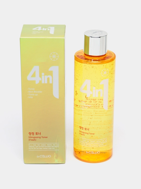 Yuz uchun toner, Dr.CELLIO, 4in1, 300 ml - 