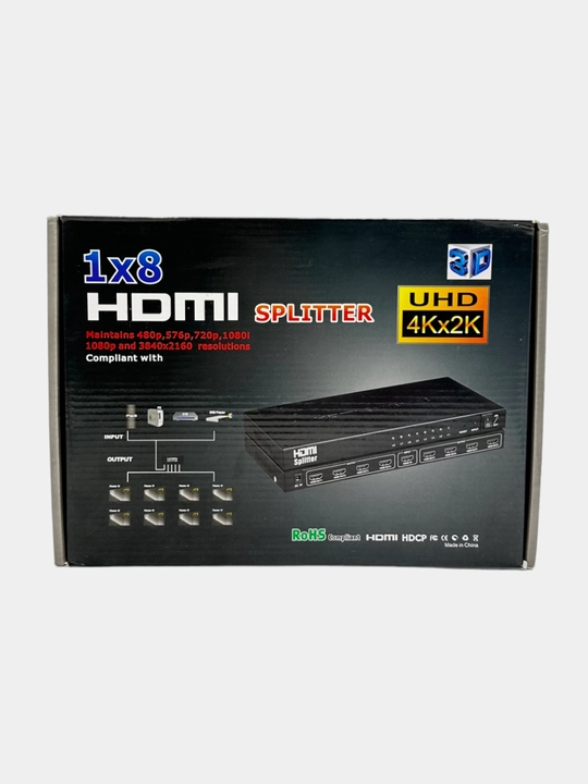 HDMI splitter 1x8-1x16, bitta tasvirni sakkiz va o'n oltiga ajratadi 1080P 2K, 4K - 