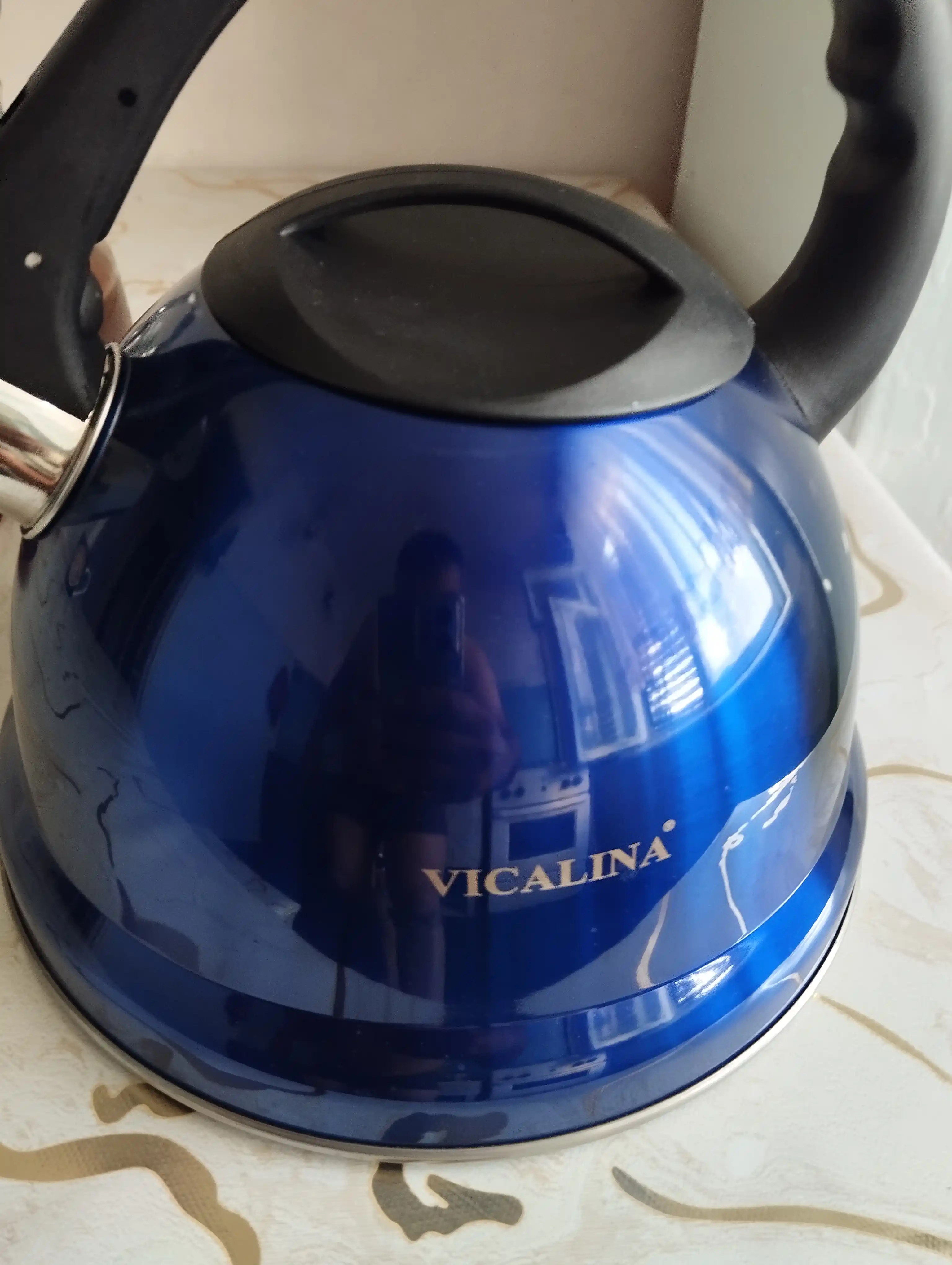 Чайник Vicalina, металлический, керамический, со свистком для всех видов плит