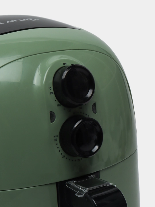 Frityurnitsa Air Fryer, ikkita boshqaruv tugmasi bilan, yashil
