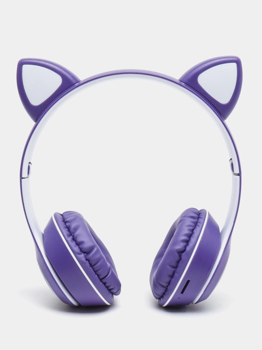 Simsiz bluetooth naushnik Cat Ear, quloqchin porlayotgan mushuk quloqlari bilan, Bluetooth
