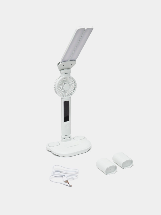 LED stol chiroqchasi 5 tasi 1 da - chiroq, soat, termometr, tungi chiroq, organizator - 